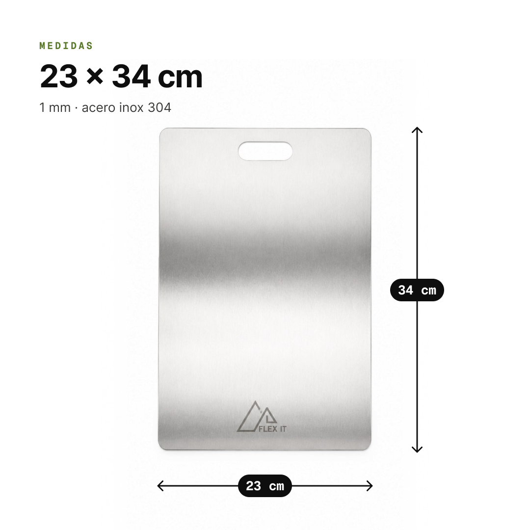 Medidas tabla parrillera: 23 × 34 cm